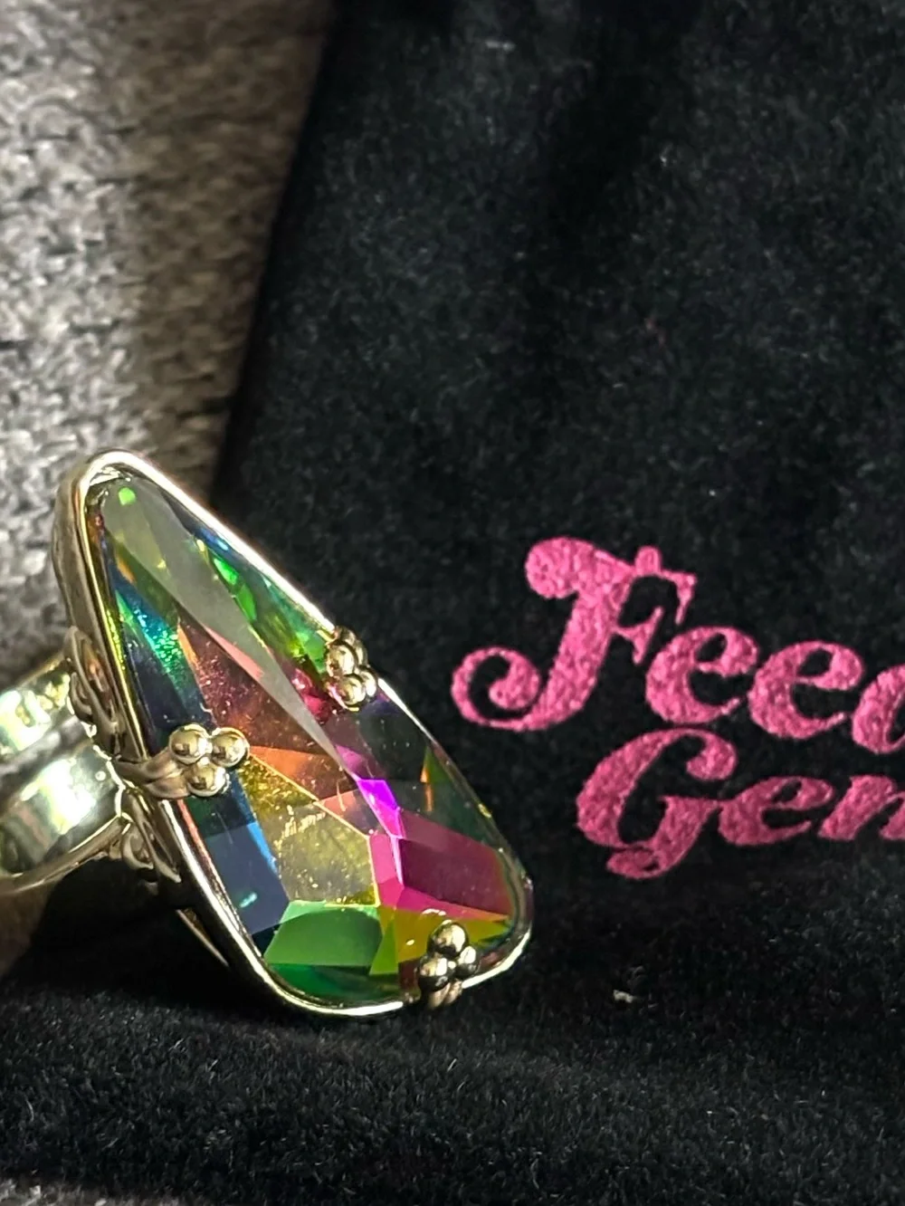 Feed Me Gems Volcano Aura Ring
